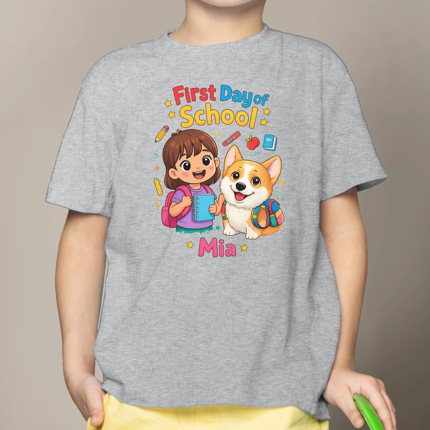 First Day of School - Personalized Kids T-Shirt