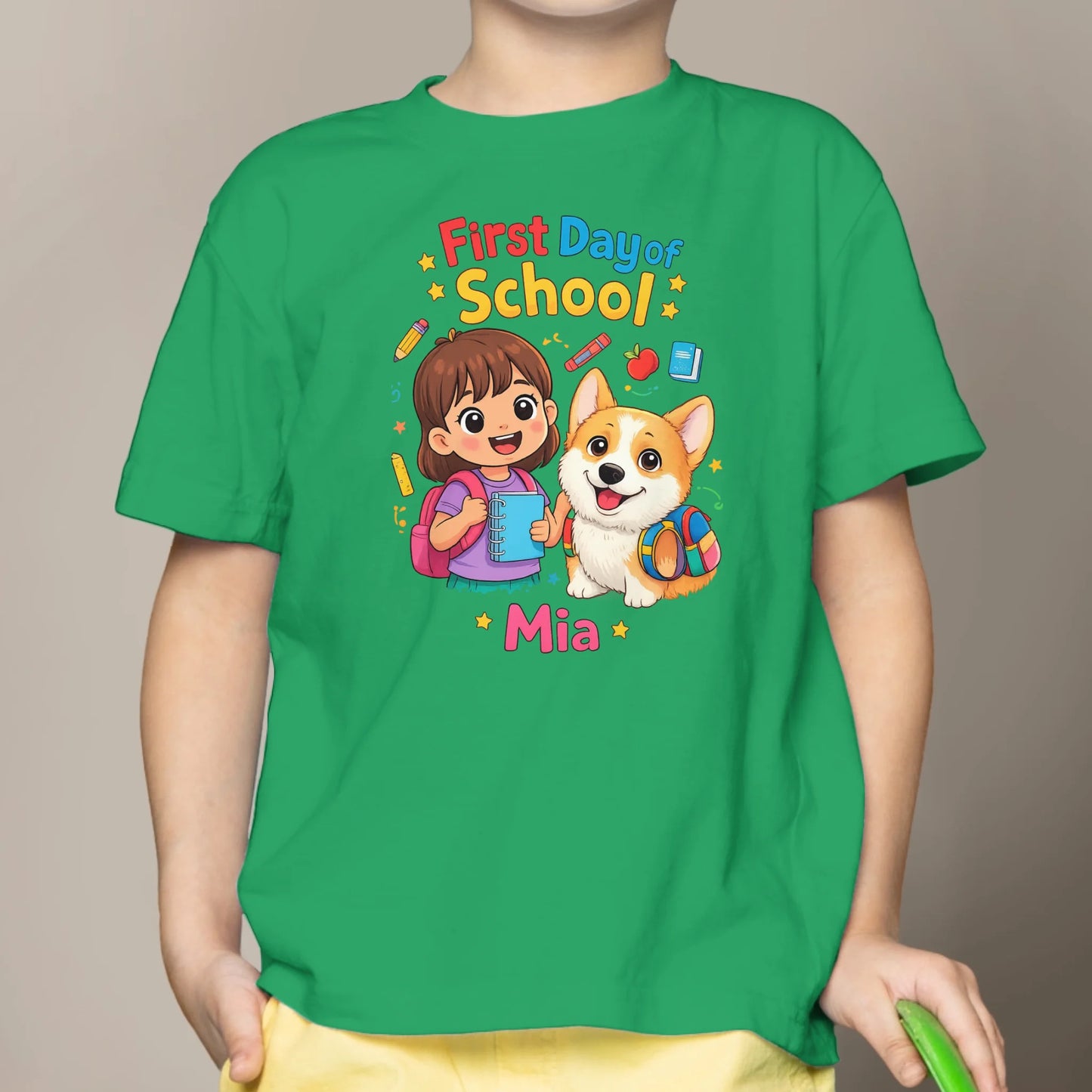 First Day of School - Personalized Kids T-Shirt
