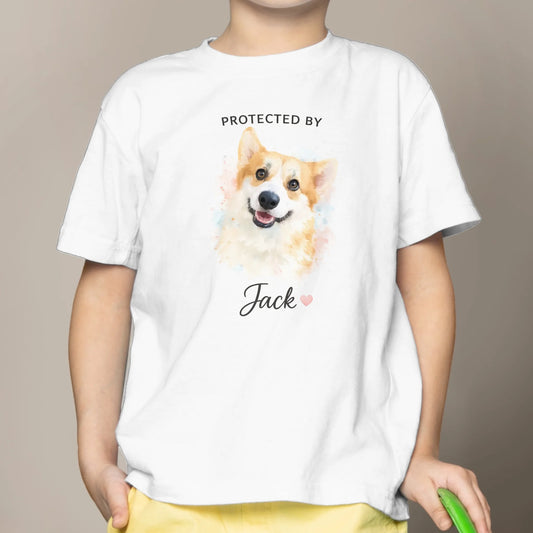 Protected Watercolor - Personalized Kids T-Shirt