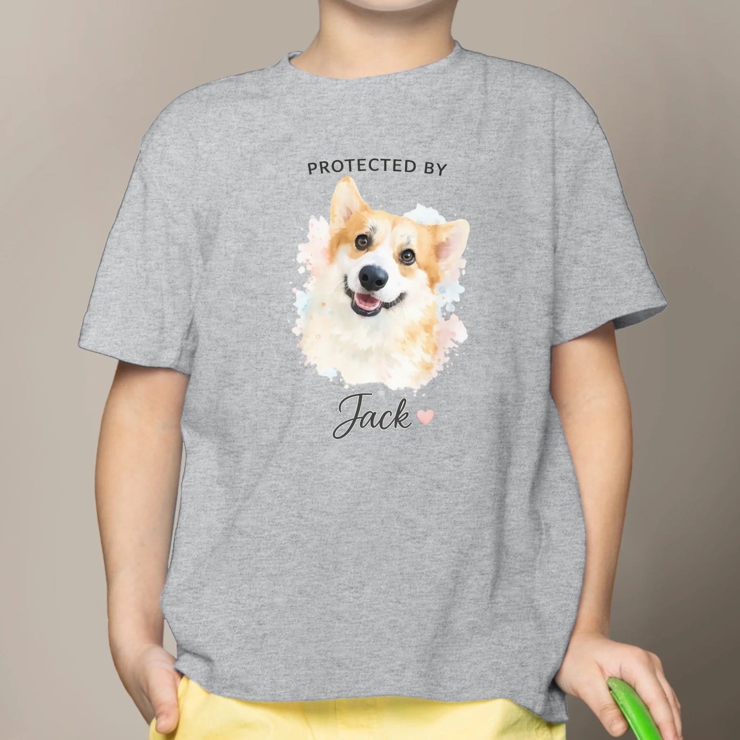 Protected Watercolor - Personalized Kids T-Shirt