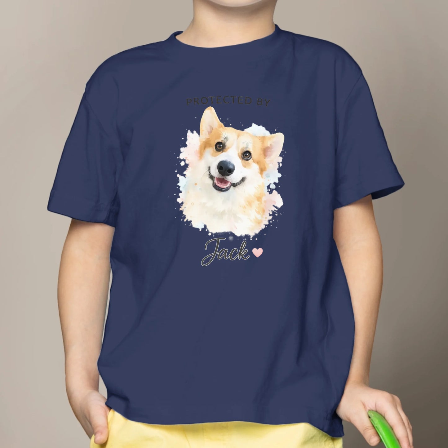 Protected Watercolor - Personalized Kids T-Shirt