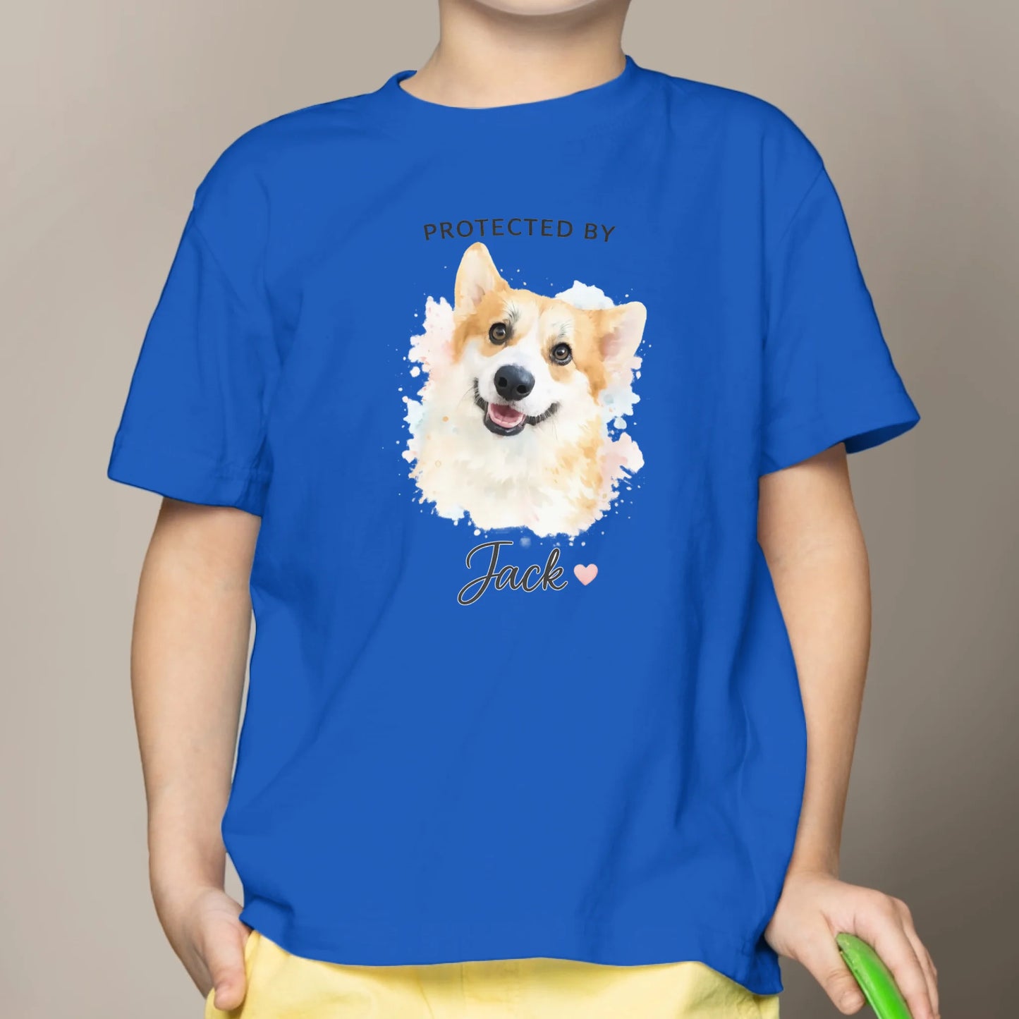 Protected Watercolor - Personalized Kids T-Shirt