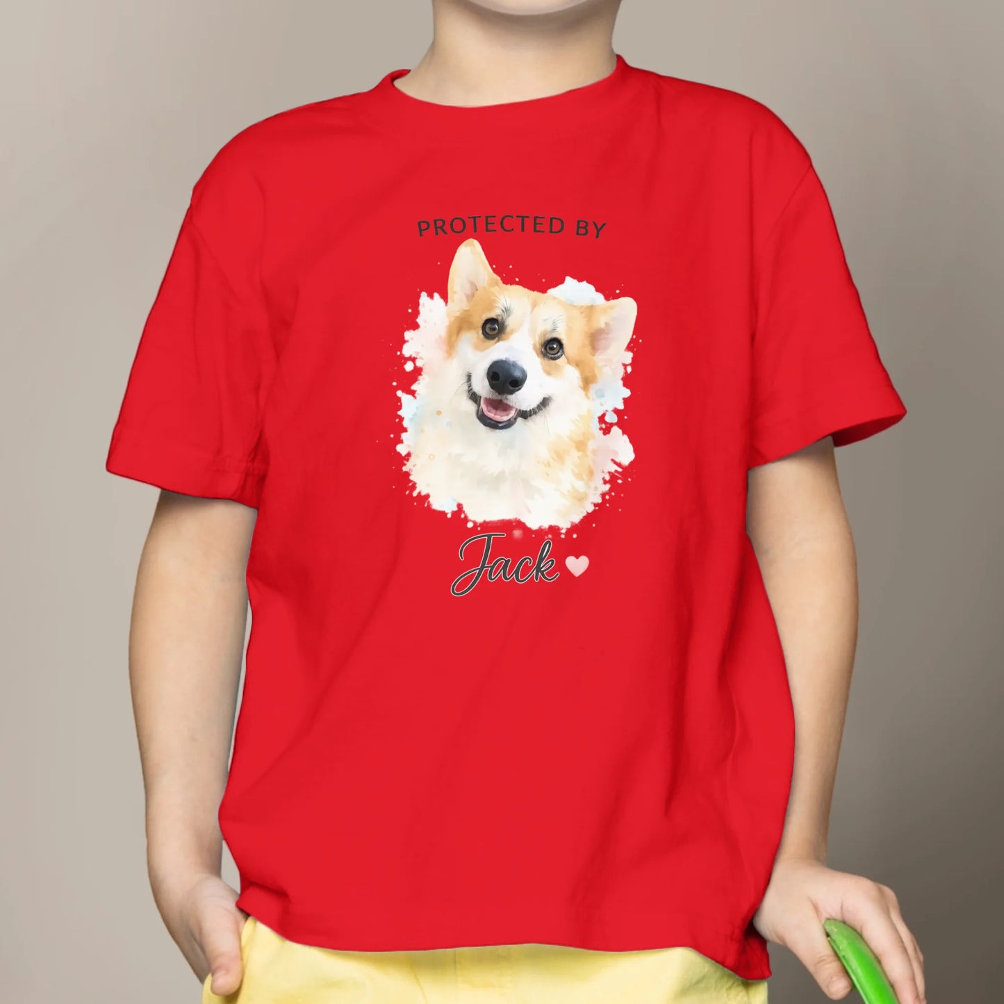 Protected Watercolor - Personalized Kids T-Shirt