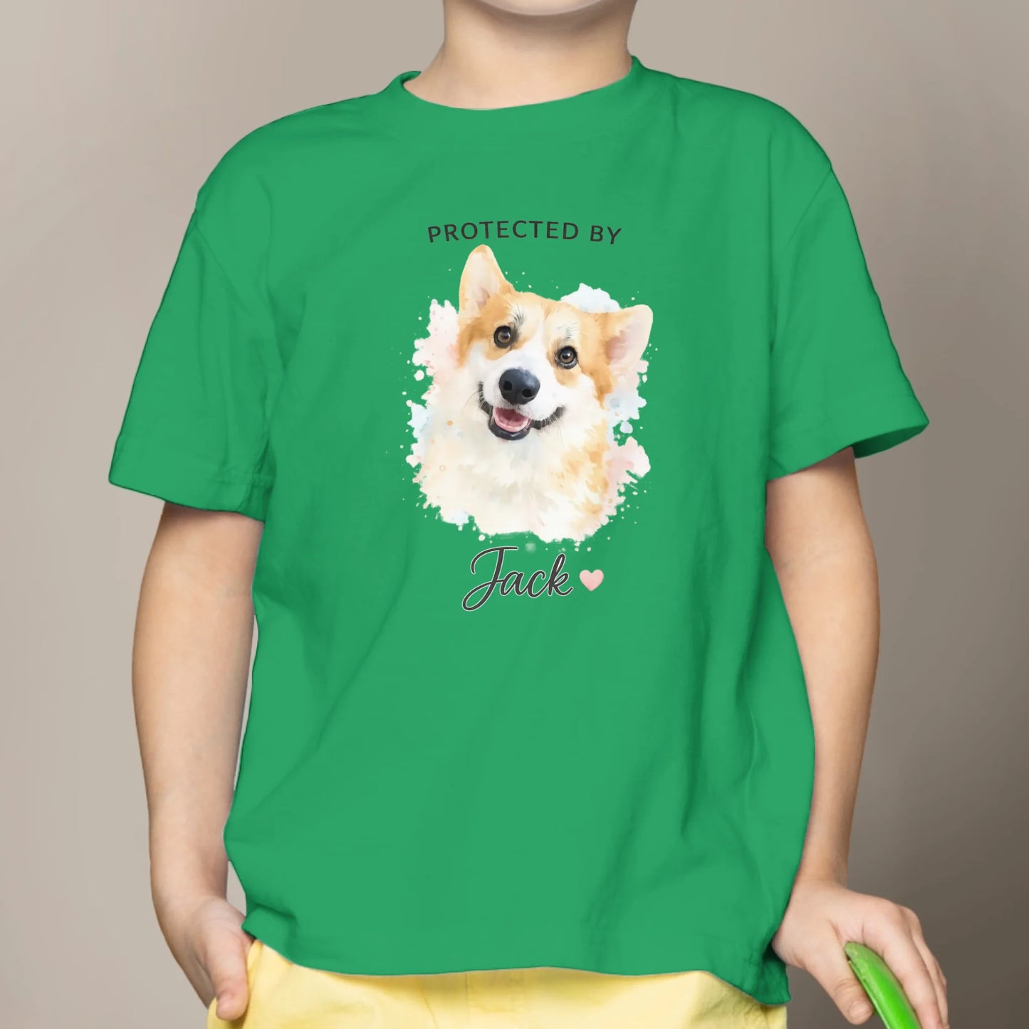 Protected Watercolor - Personalized Kids T-Shirt