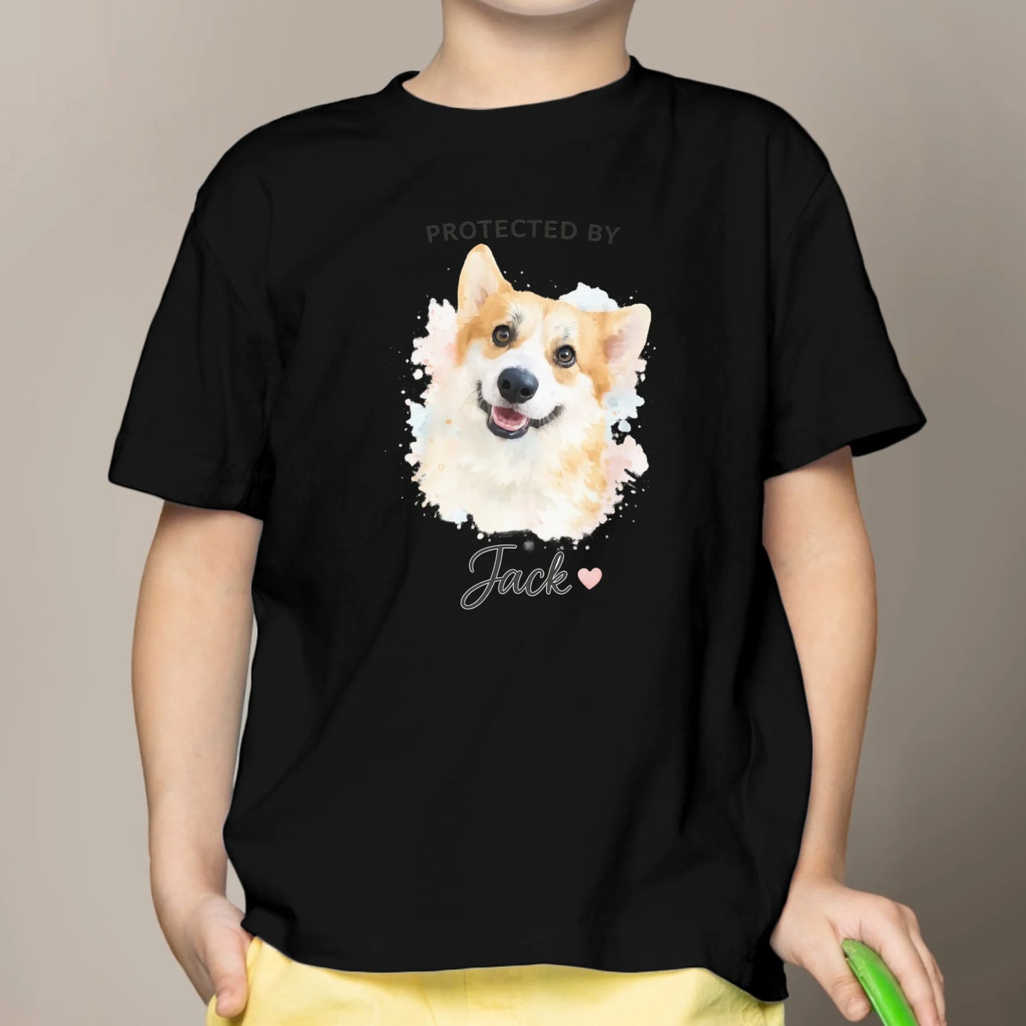 Protected Watercolor - Personalized Kids T-Shirt