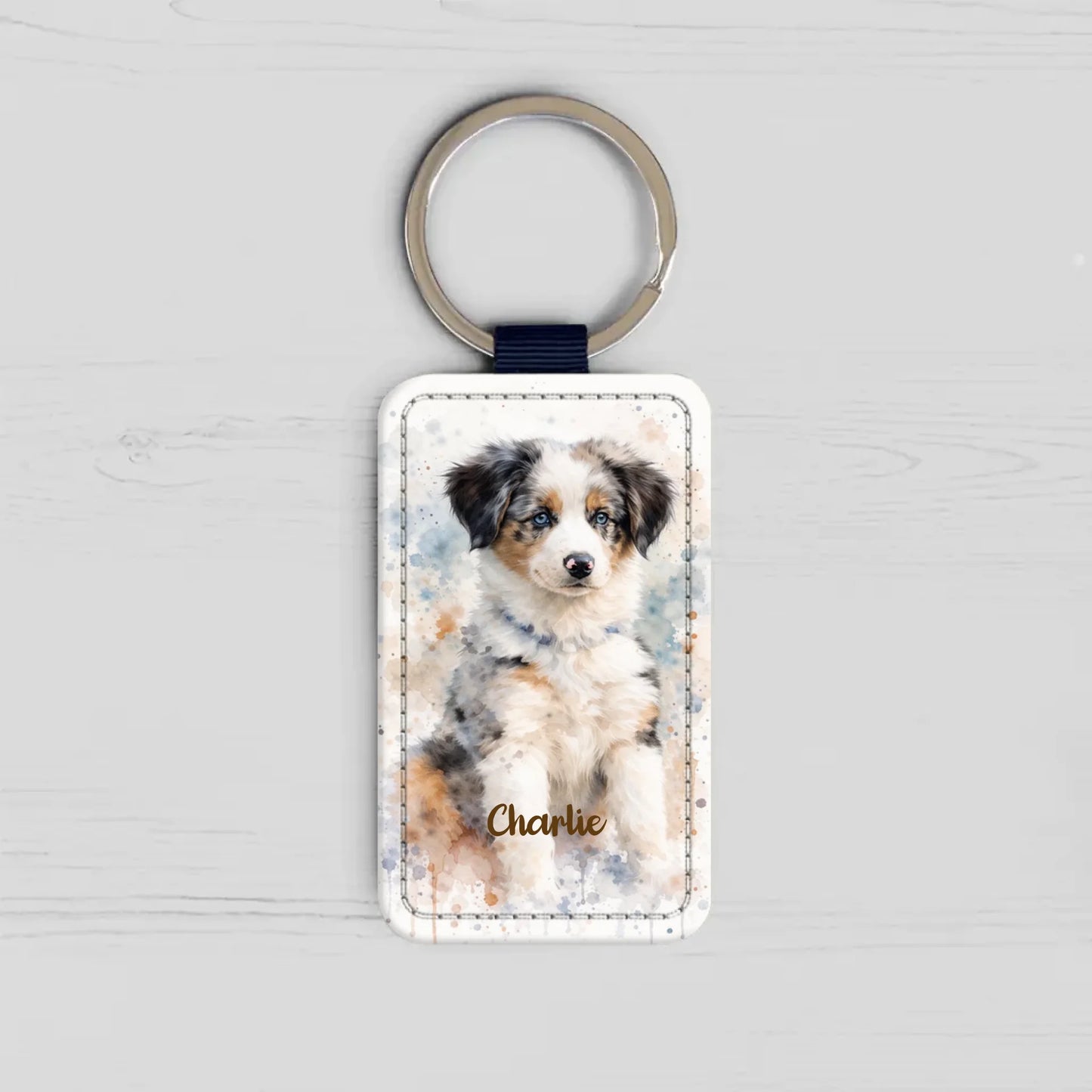 Watercolor Realistic Portrait - Personalized Keychain