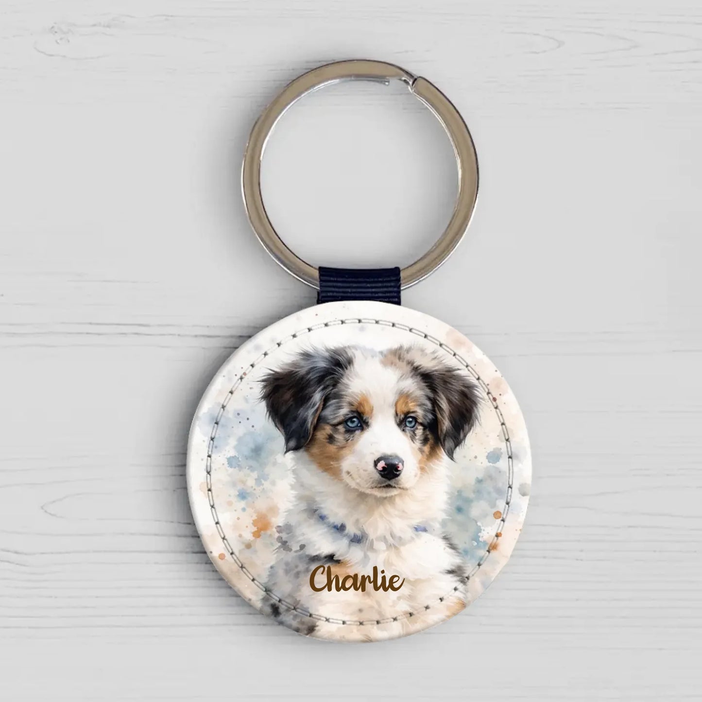 Watercolor Realistic Portrait - Personalized Keychain