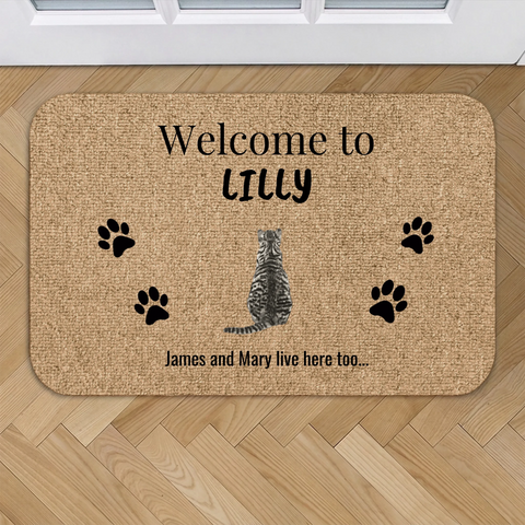 Personalized Doormat - Welcome to (cats) - Featured Image