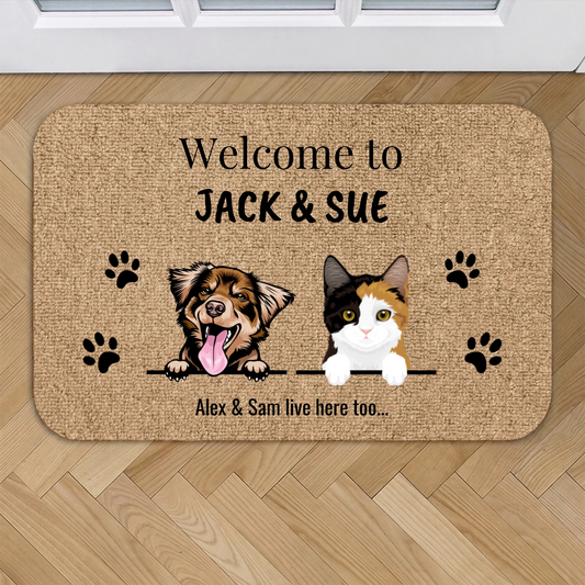 Welcome to - Personalized Doormat