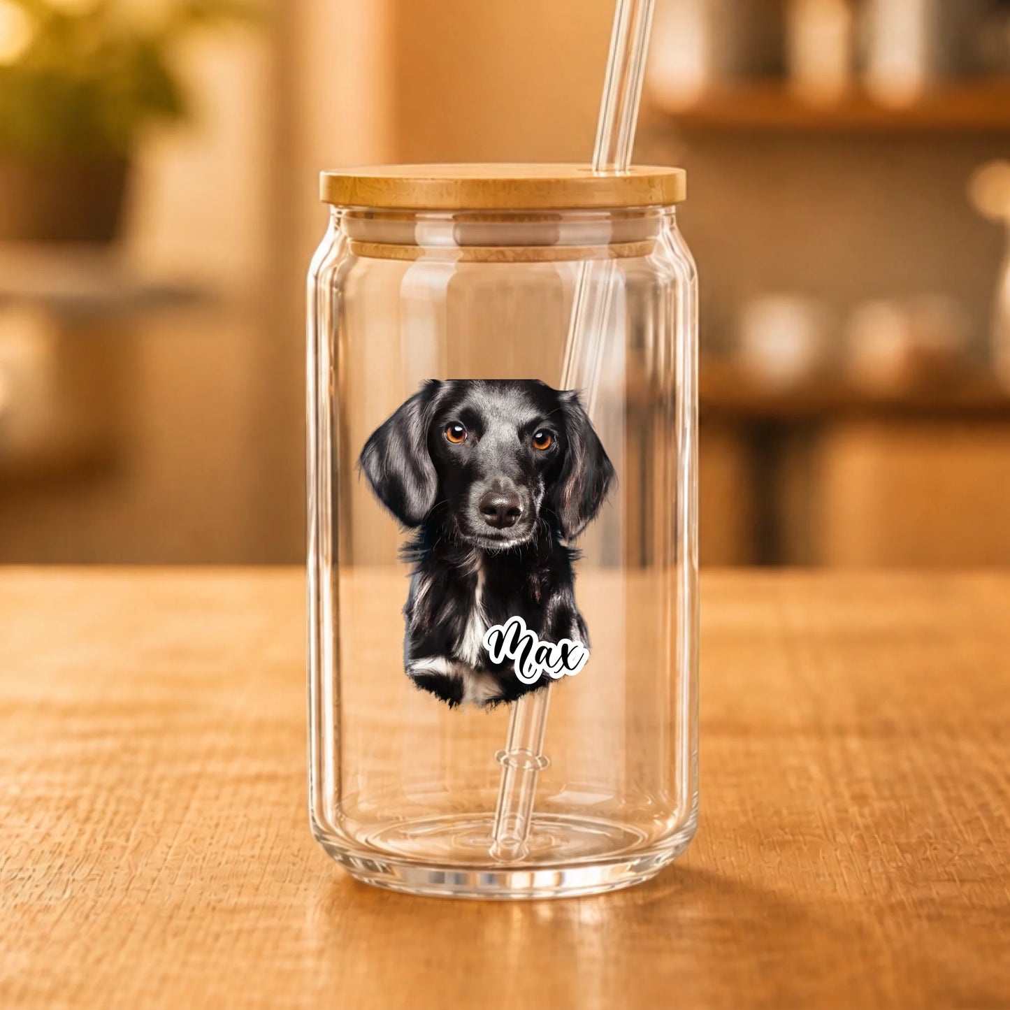 Pet Portrait - Personalized Sipper Glass