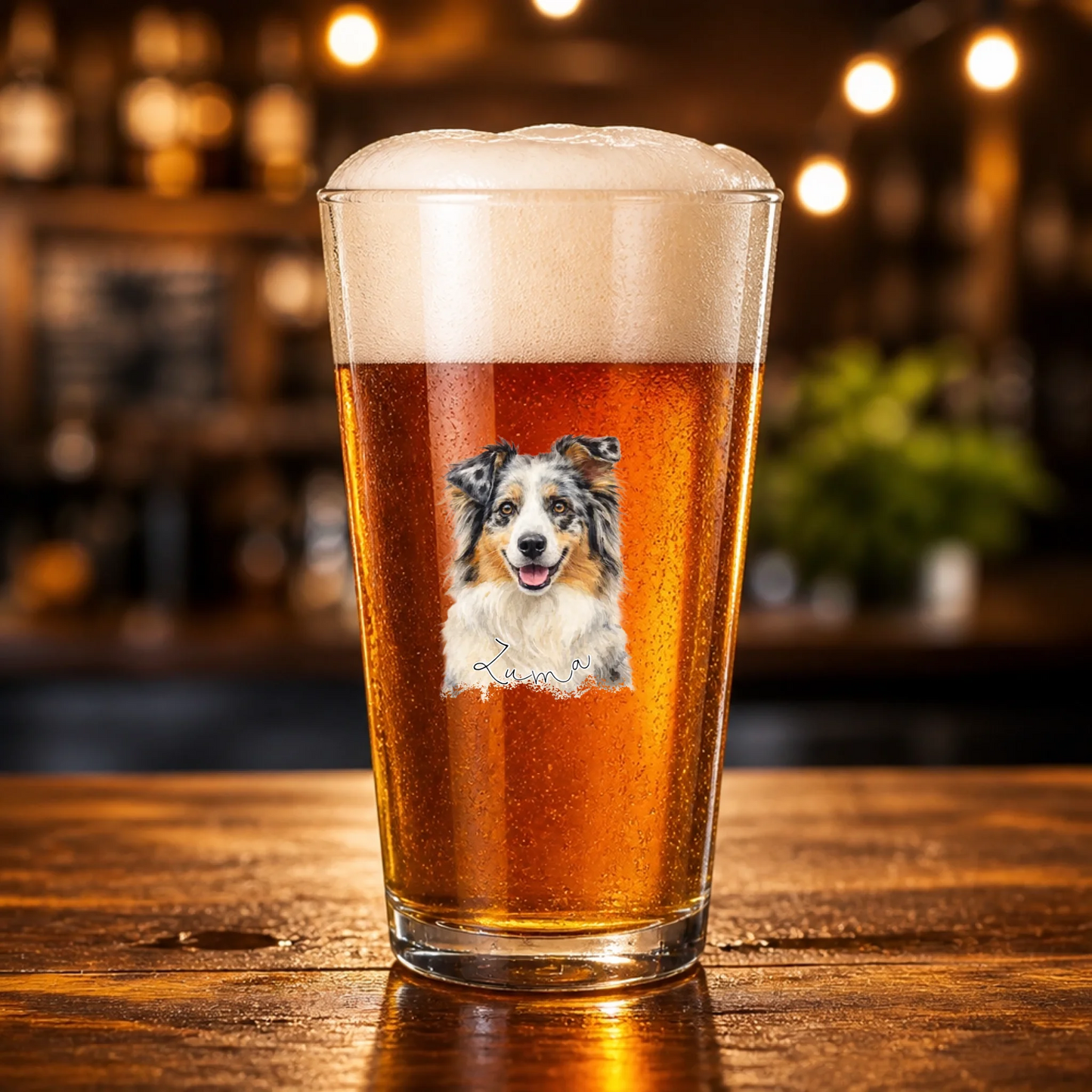 Watercolor Portrait - Personalized Pint Glass