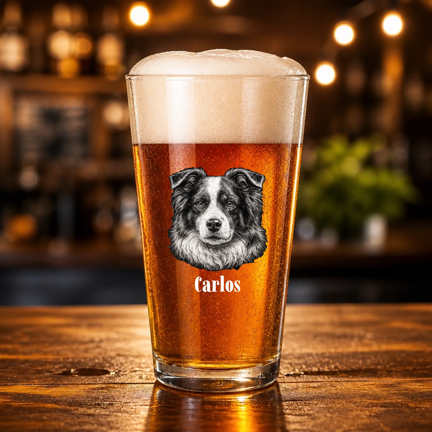 Portrait Sketch - Personalized Pint Glass