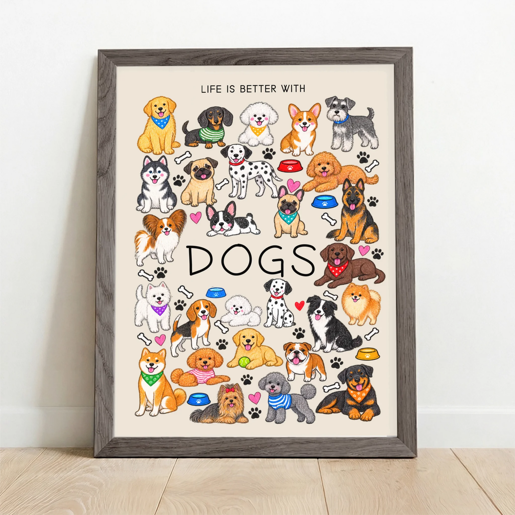 Framed Poster UK oak