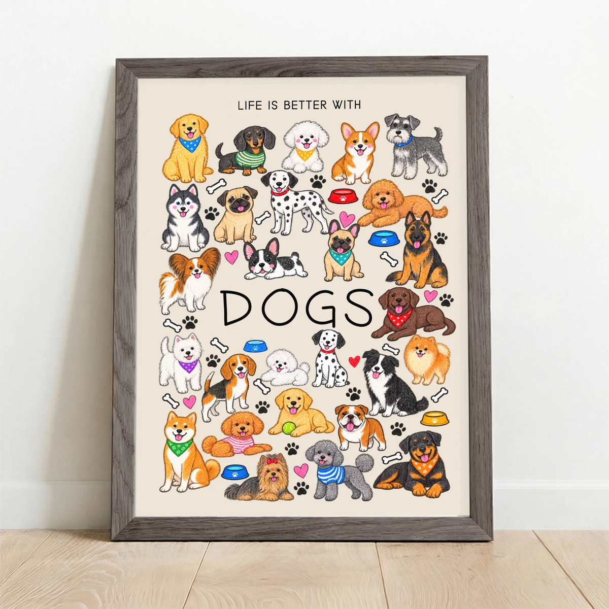 Framed Poster UK oak