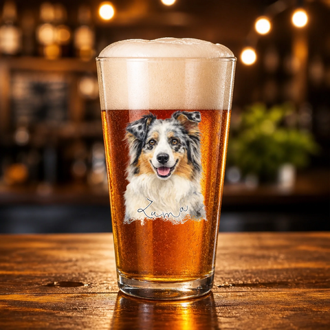 Personalized Pint Glass - Watercolor Portrait - Featured Image