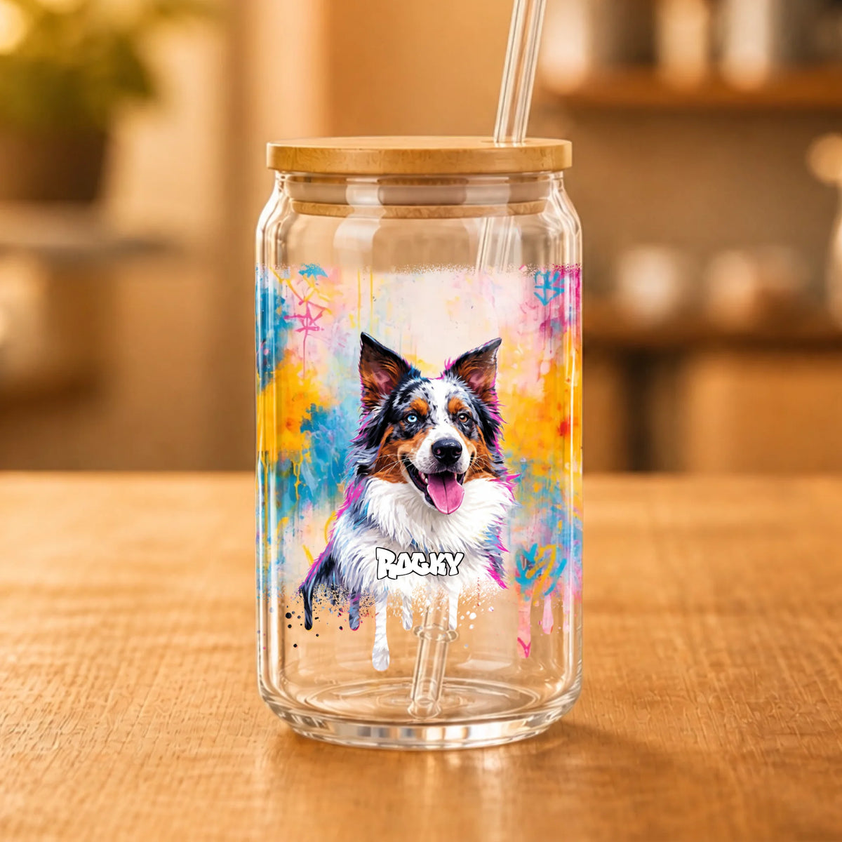 Personalized Sipper Glass - Graffiti