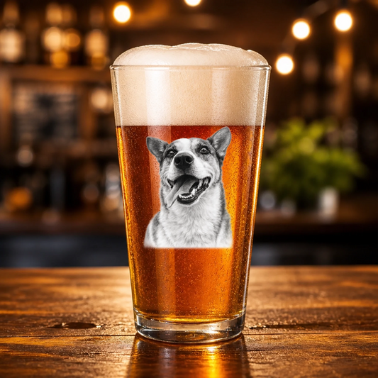 Personalized Pint Glass - Charcoal