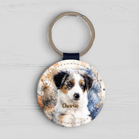 Personalized Keychain - Watercolor Realistic Portrait