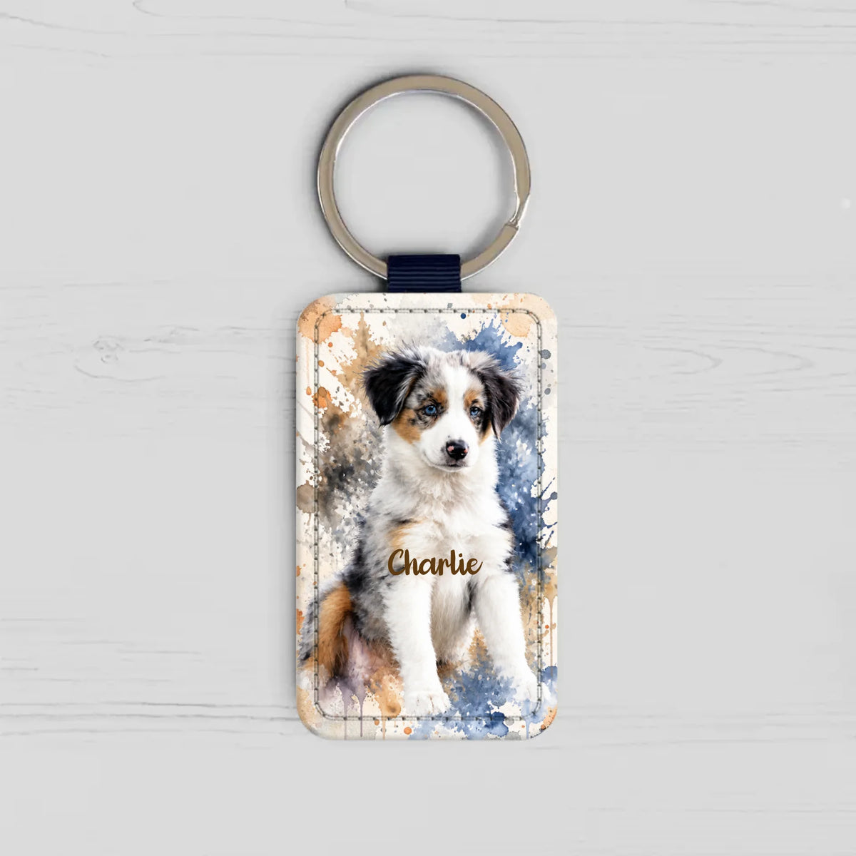 Personalized Keychain - Watercolor Realistic Portrait