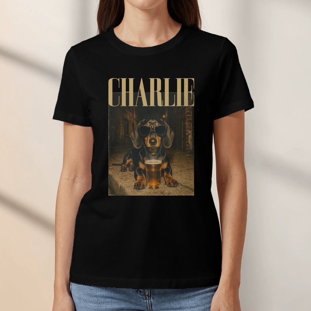 Vintage Street Portrait - Personalized T-Shirt