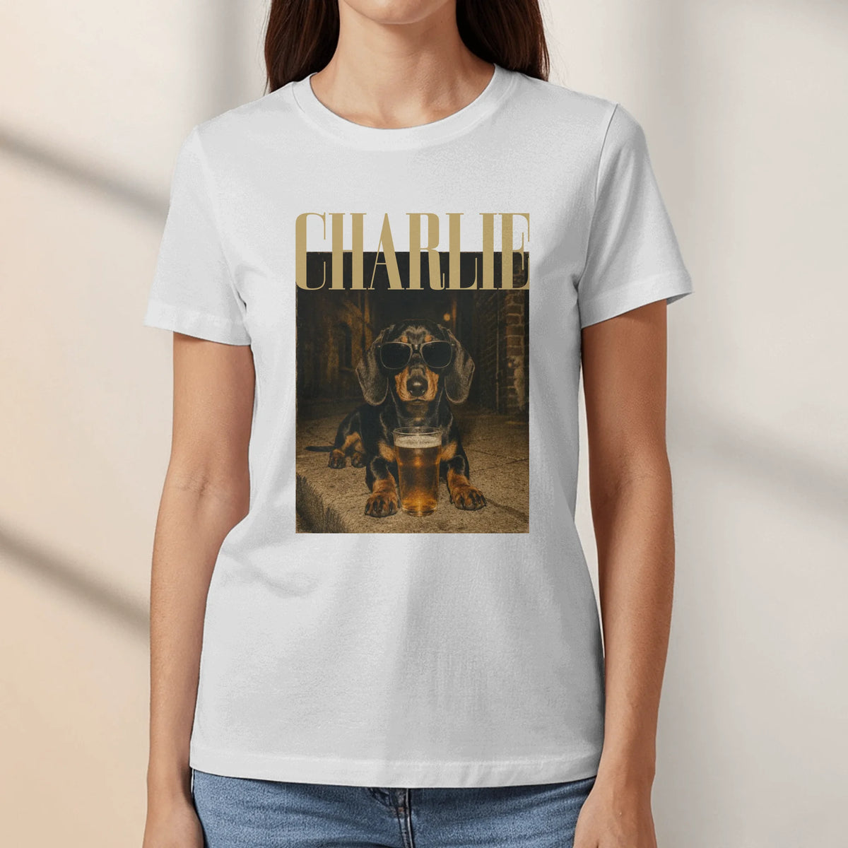 Vintage Street Portrait - Personalized T-Shirt