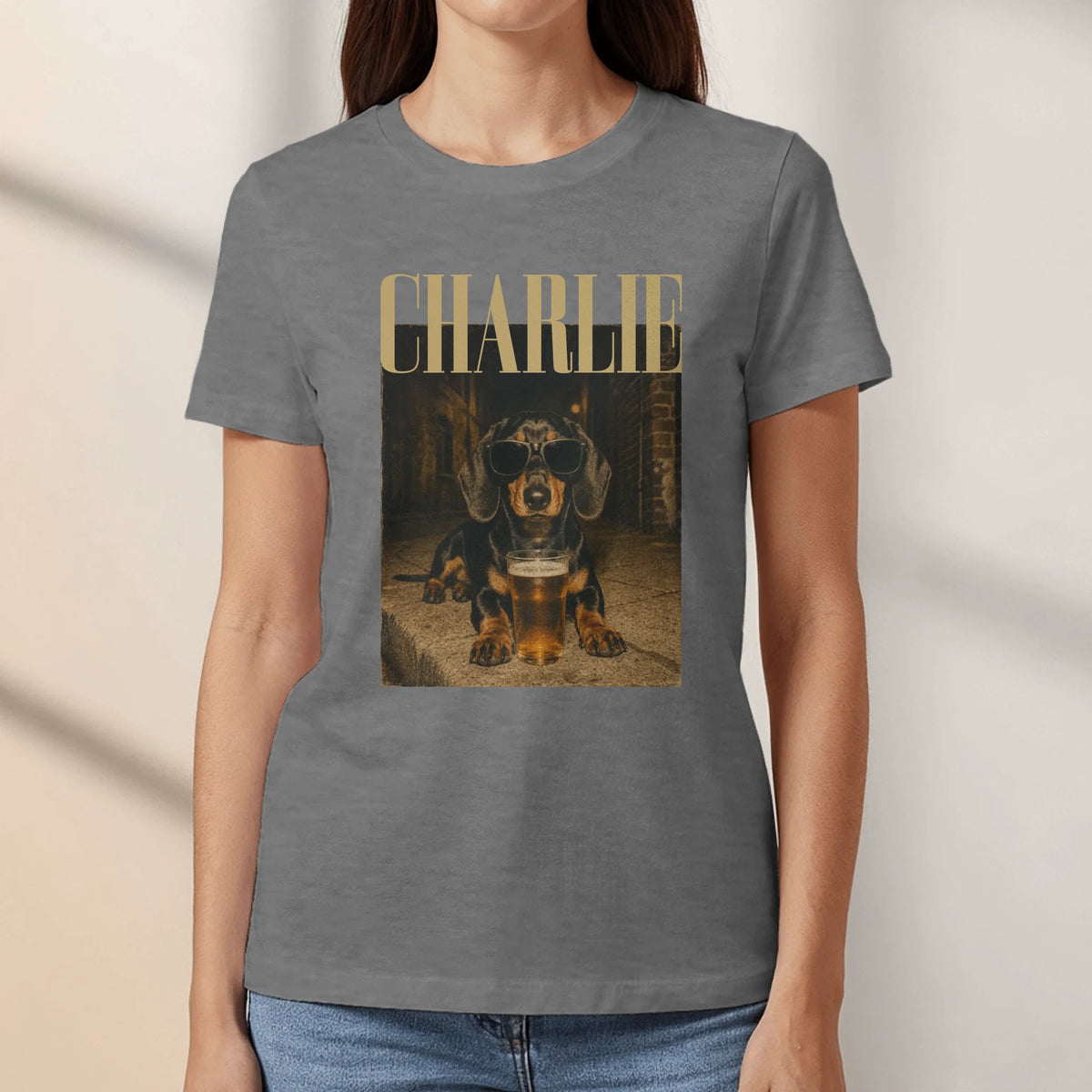 Vintage Street Portrait - Personalized T-Shirt