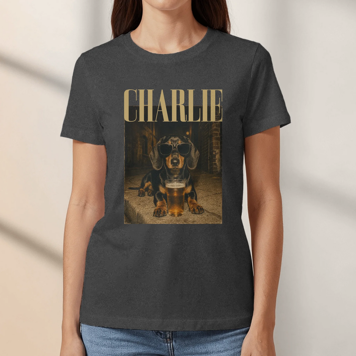Vintage Street Portrait - Personalized T-Shirt