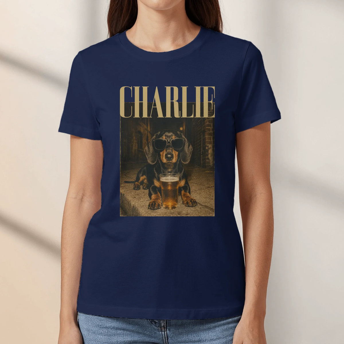 Vintage Street Portrait - Personalized T-Shirt