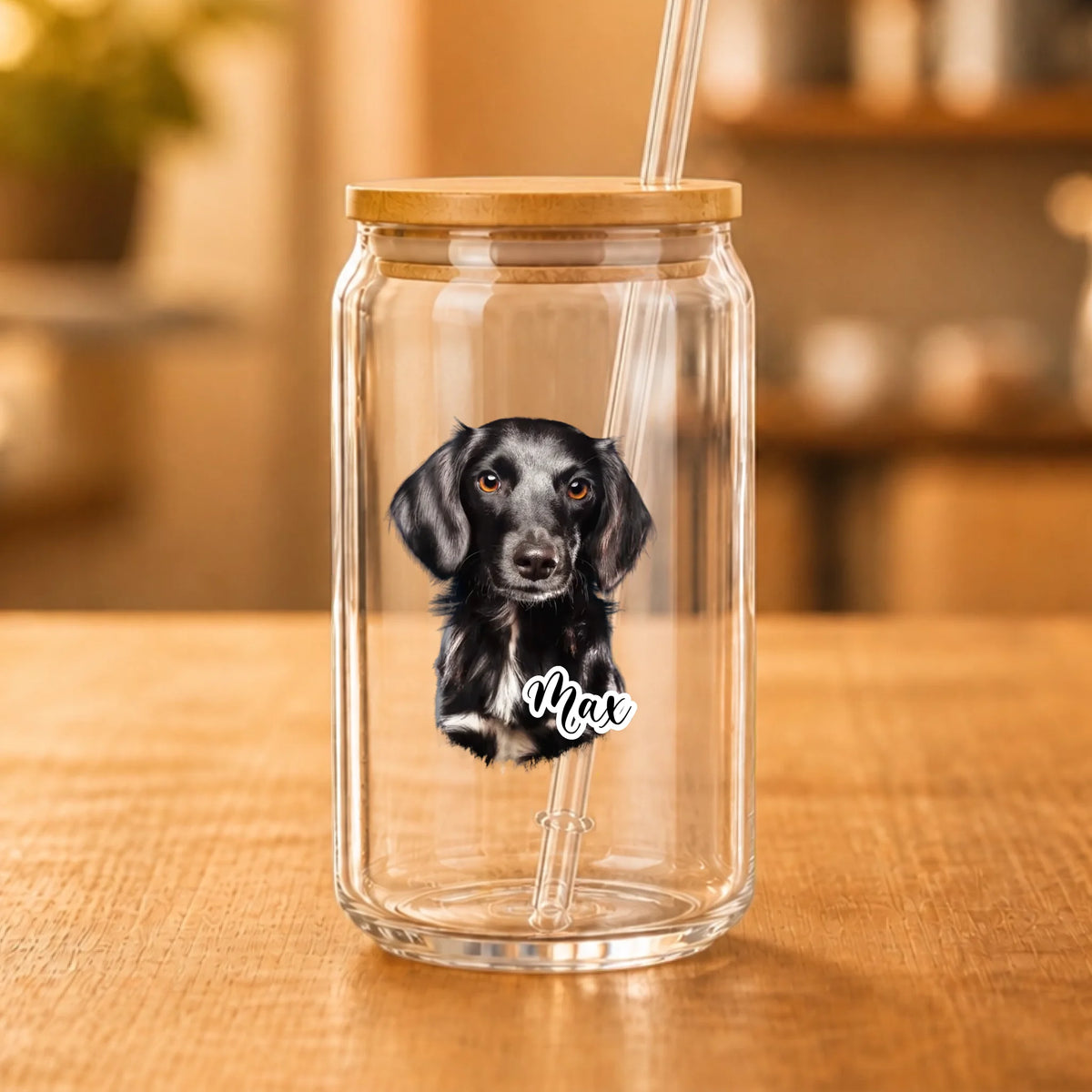 Personalized Sipper Glass - Pet Portrait
