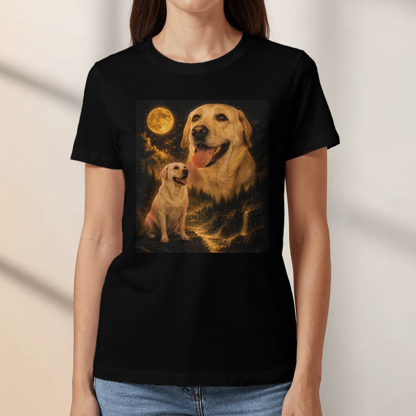 Howling Moon Photo - Personalised T-Shirt