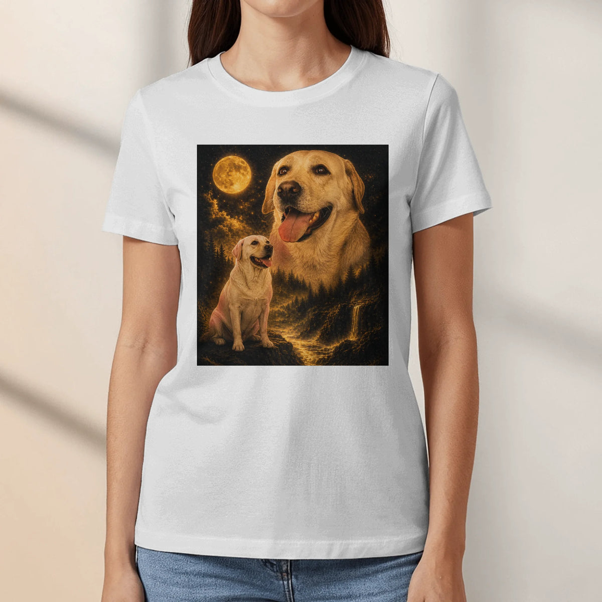 Howling Moon Photo - Personalised T-Shirt
