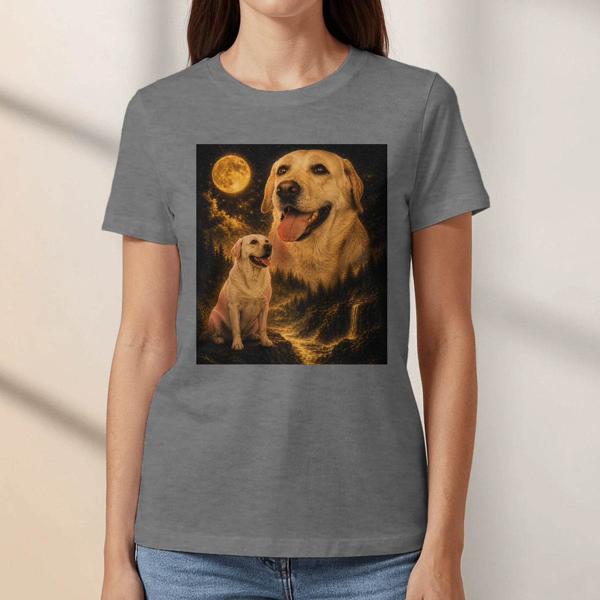 Howling Moon Photo - Personalised T-Shirt