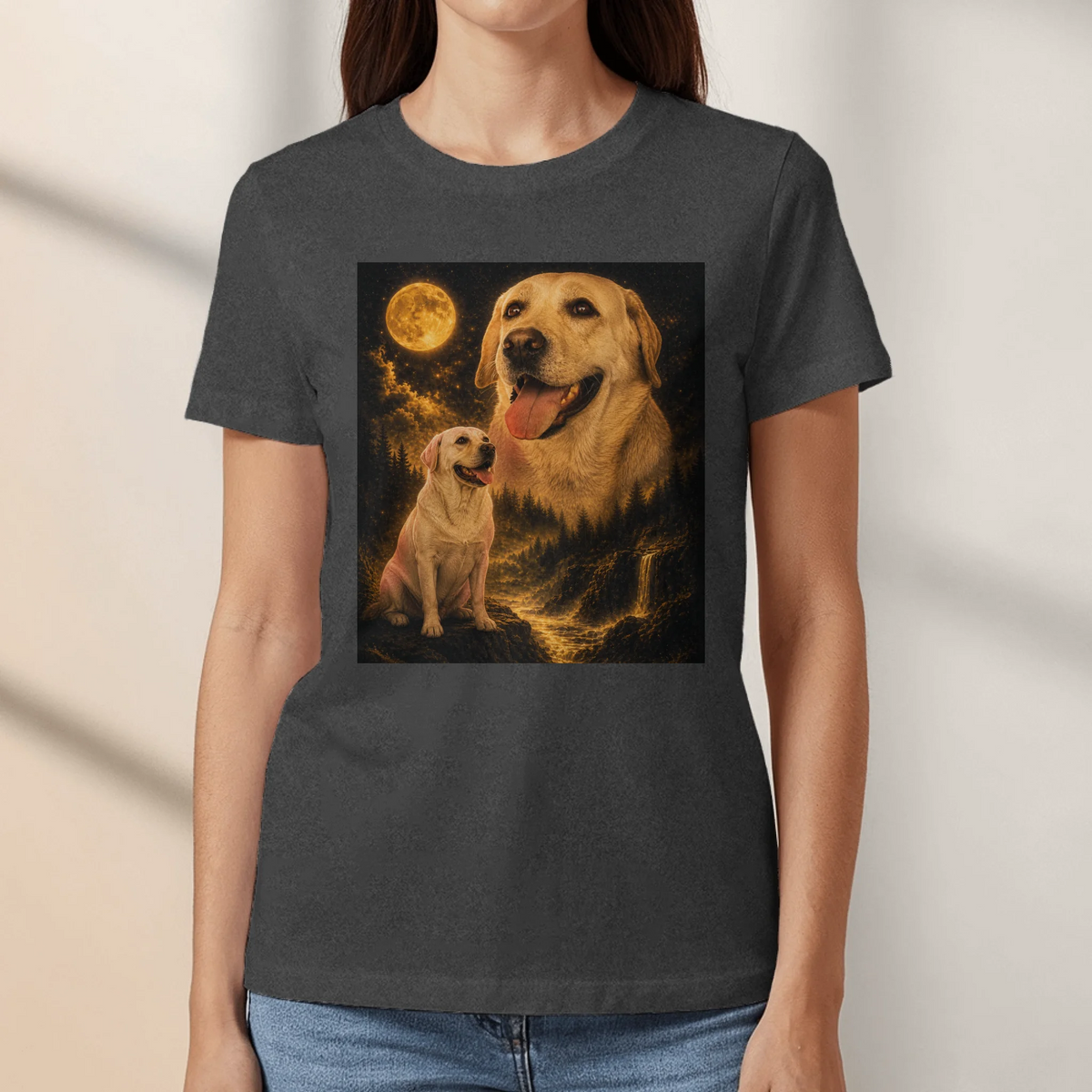 Howling Moon Photo - Personalised T-Shirt
