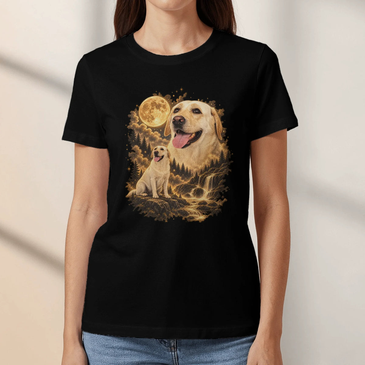 Personalised T-Shirt - Howling Moon Photo