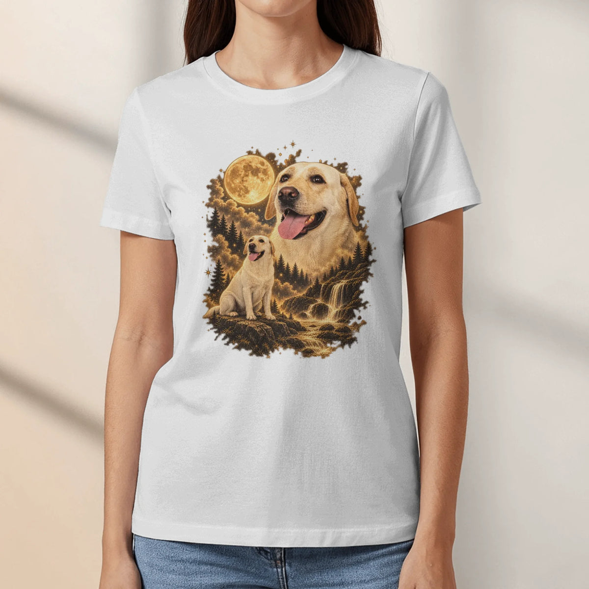 Personalised T-Shirt - Howling Moon Photo