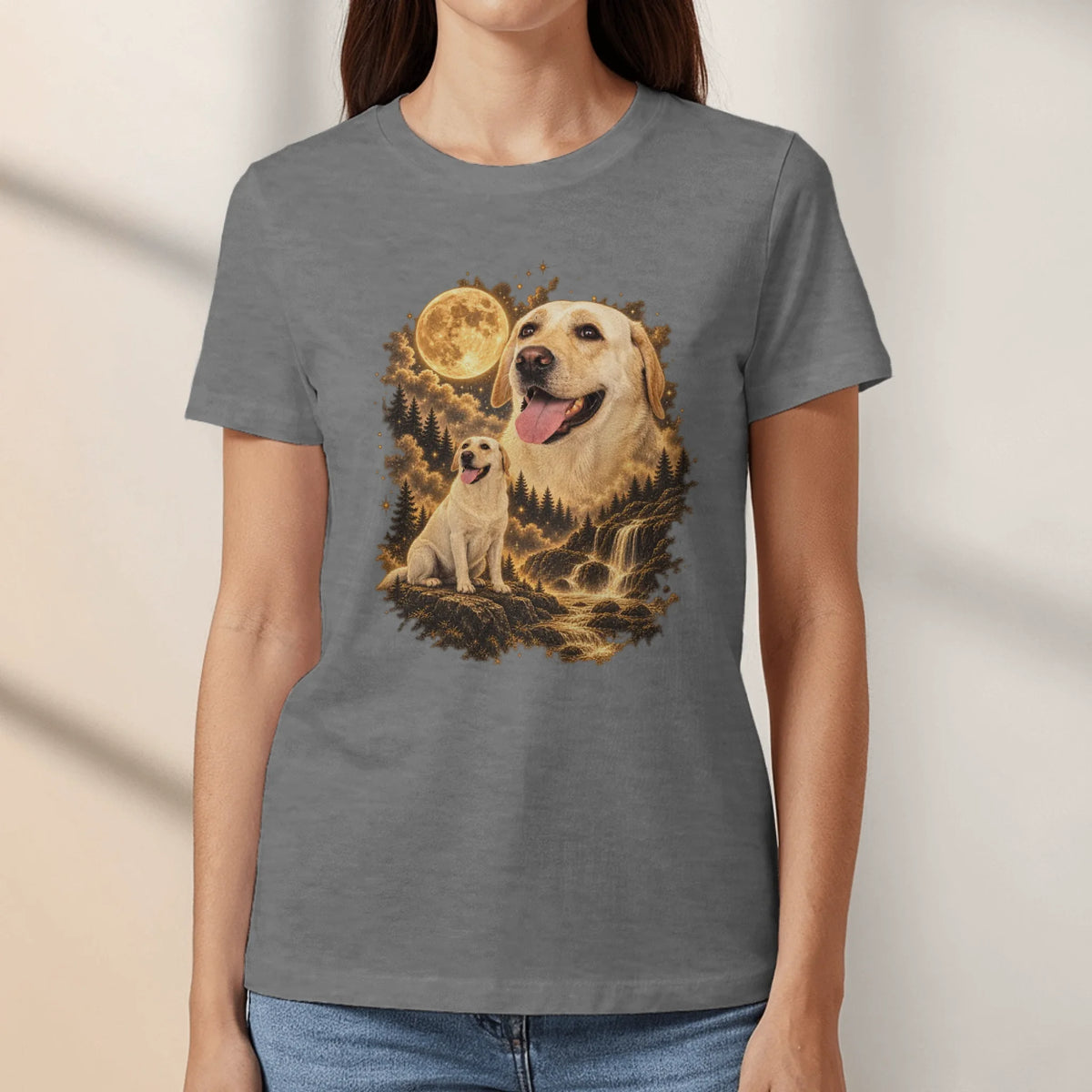 Personalised T-Shirt - Howling Moon Photo