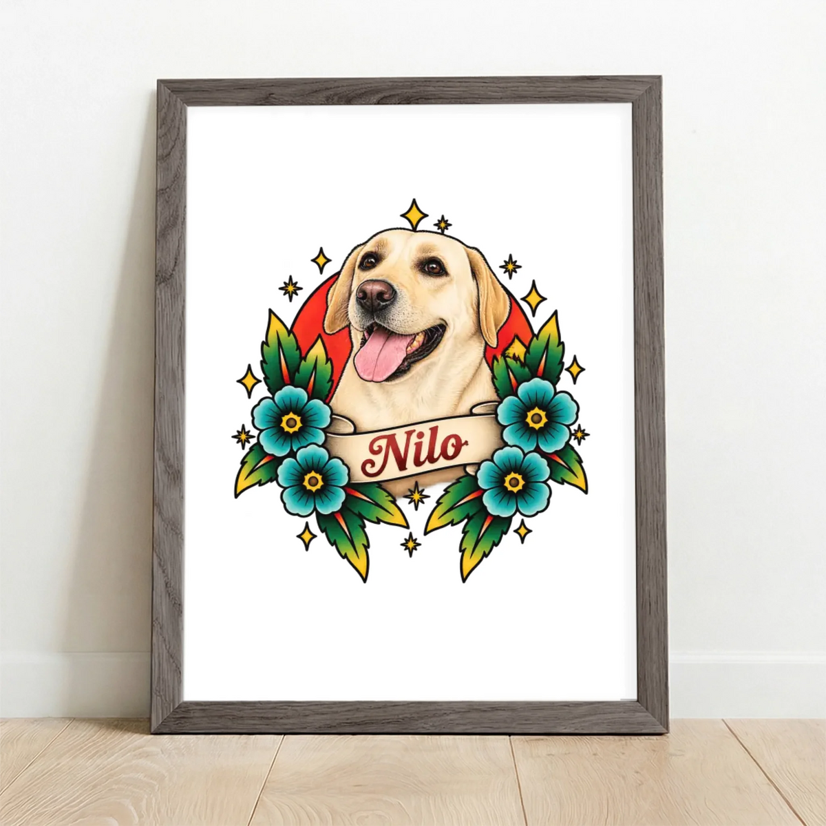 Framed Poster UK oak