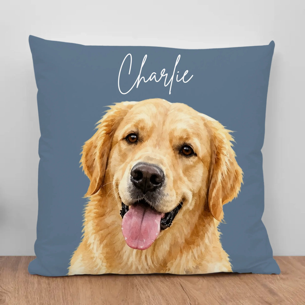 Personalized Pillow - Watercolor Portrait Illustration