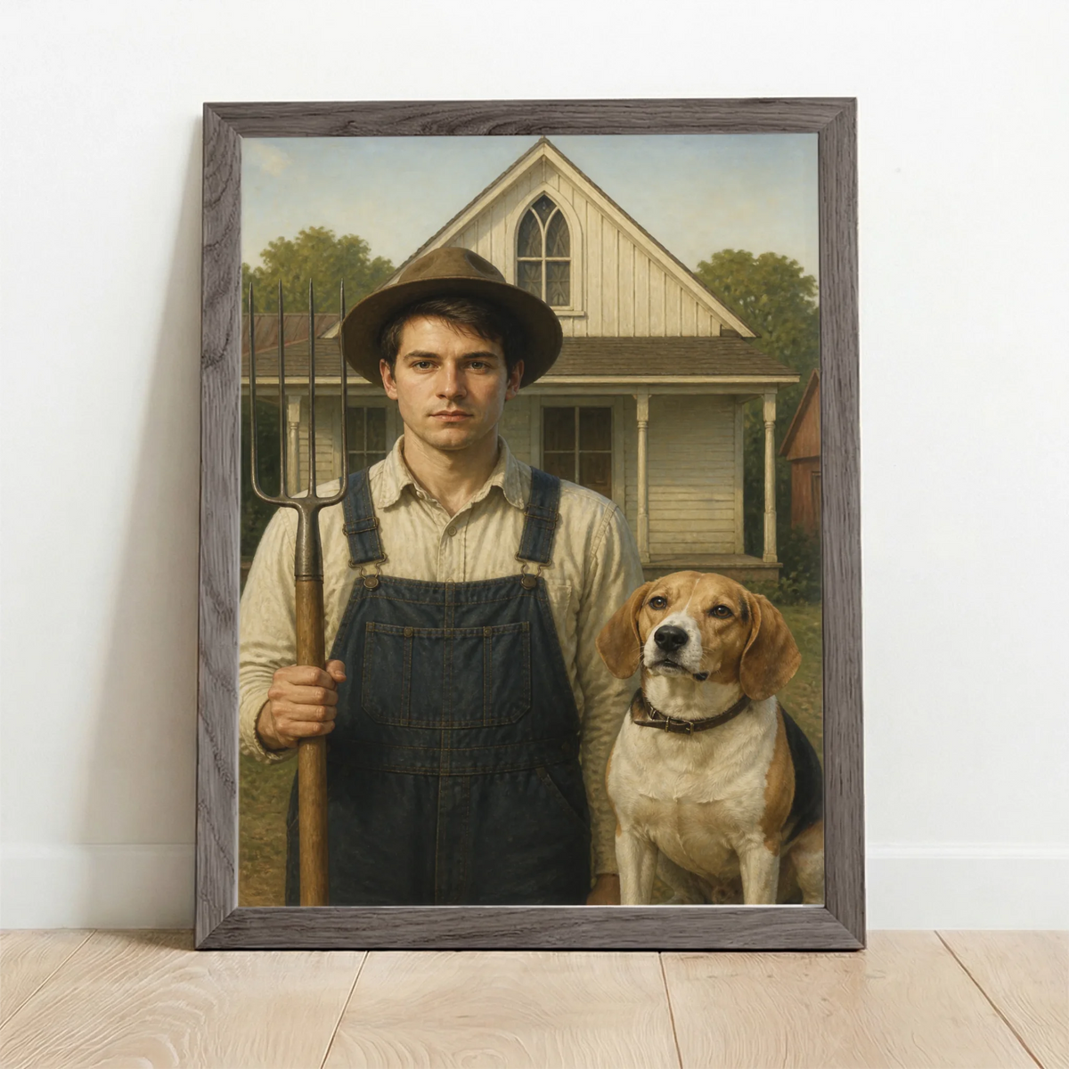 Framed Poster UK oak