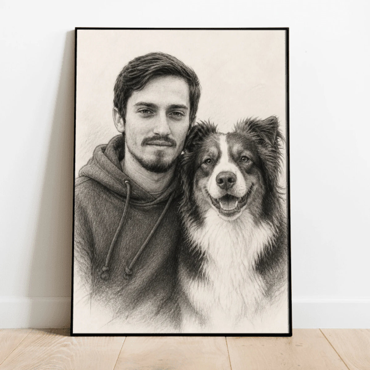 Personalized Poster - Charcoal Duo Portrait