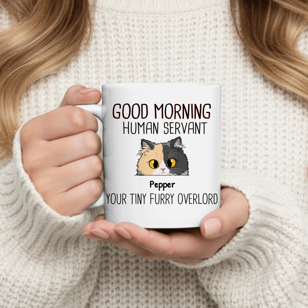 Personalized Mug - Walking Cats Illustration
