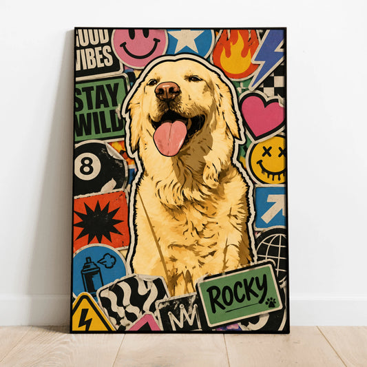 Personalized Poster - Sticker Bomb Portrait