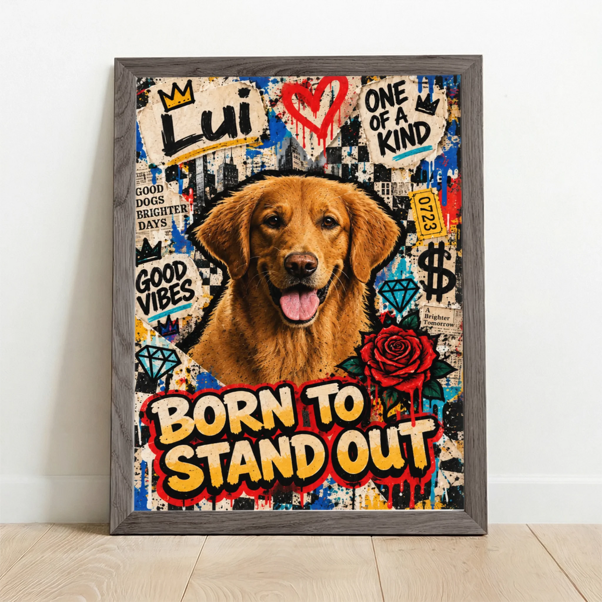 Framed Poster UK oak