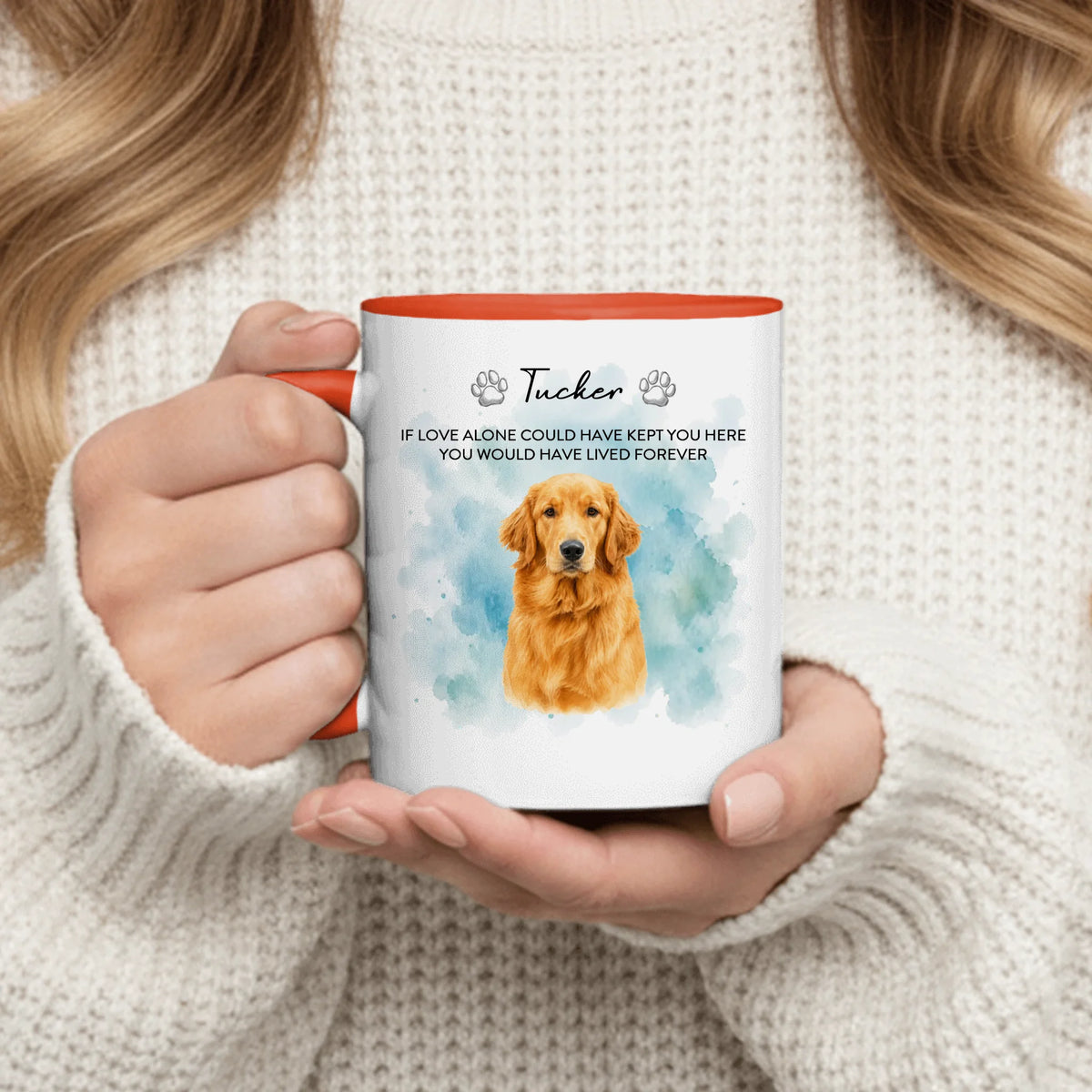 Personalized Mug - Watercolor Style Pet Portrait