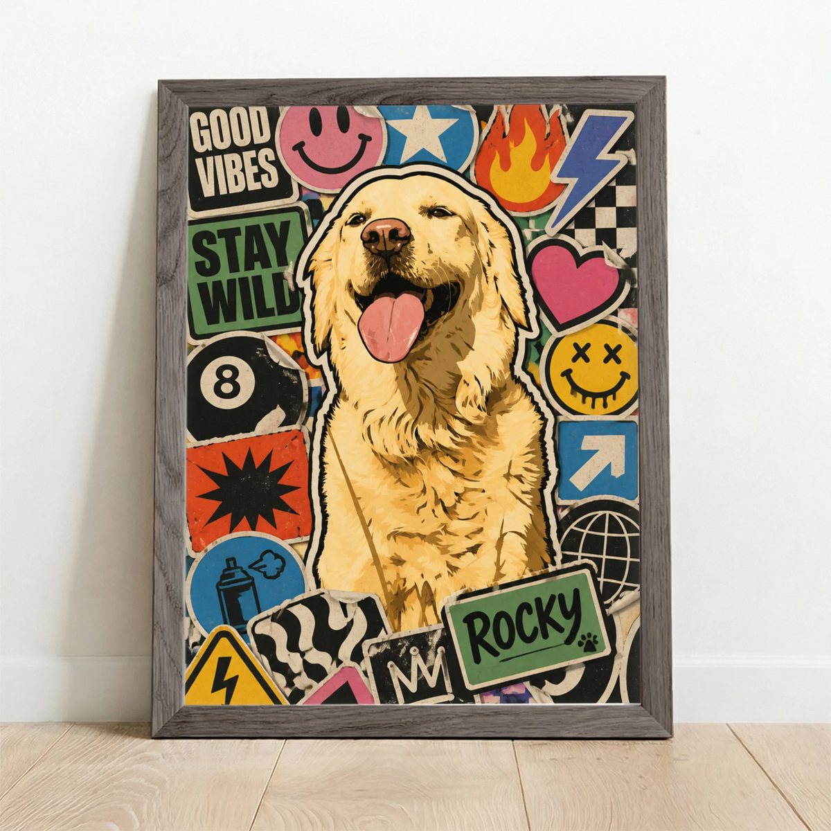 Framed Poster UK oak