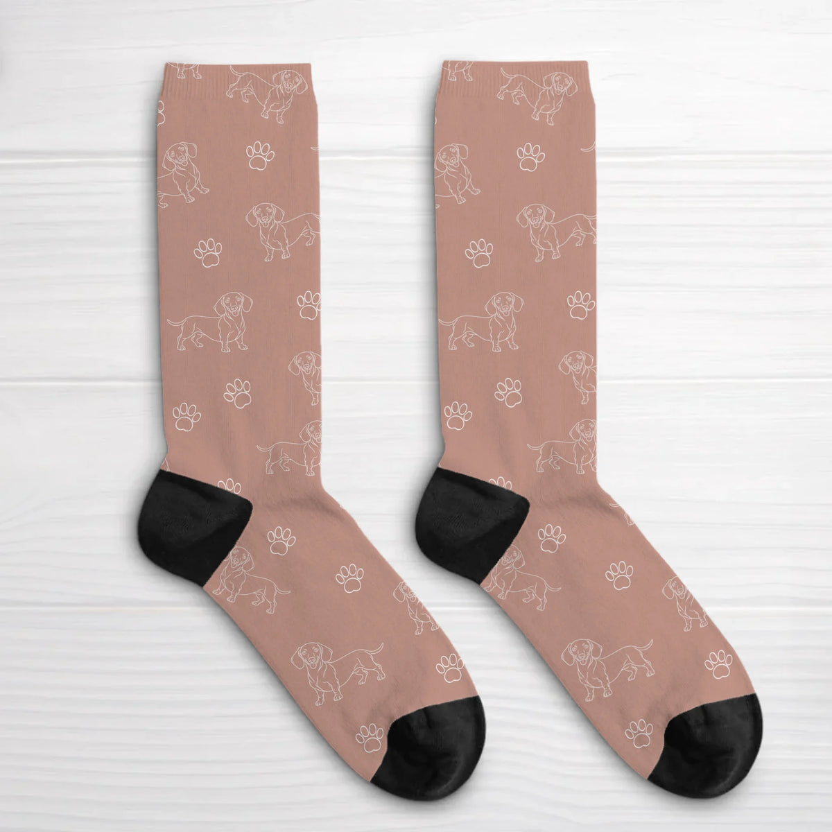 Personalized Socks -  Continuous Line Tile