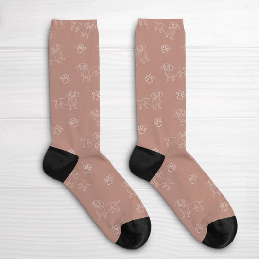 Personalized Socks -  Continuous Line Tile