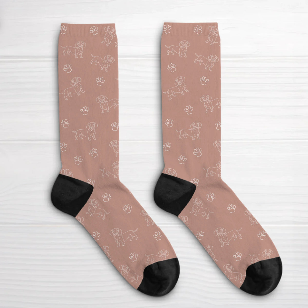 Personalized Socks -  Continuous Line Tile