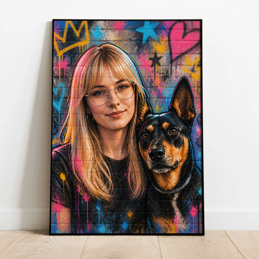 Personalized Poster - Graffiti Mural Duo