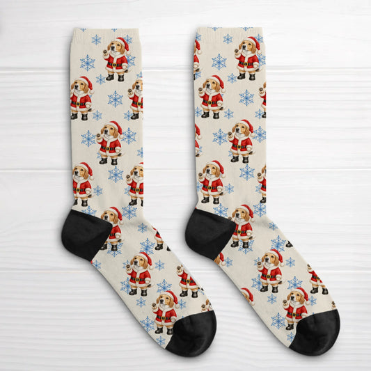 Personalized Socks -  Watercolor Christmas Pattern